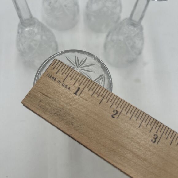 Set of 5 Cut Crystal Sherry Port Wine Glass Cordial Muscatine, Unbranded Dessert - Picture 5 of 6